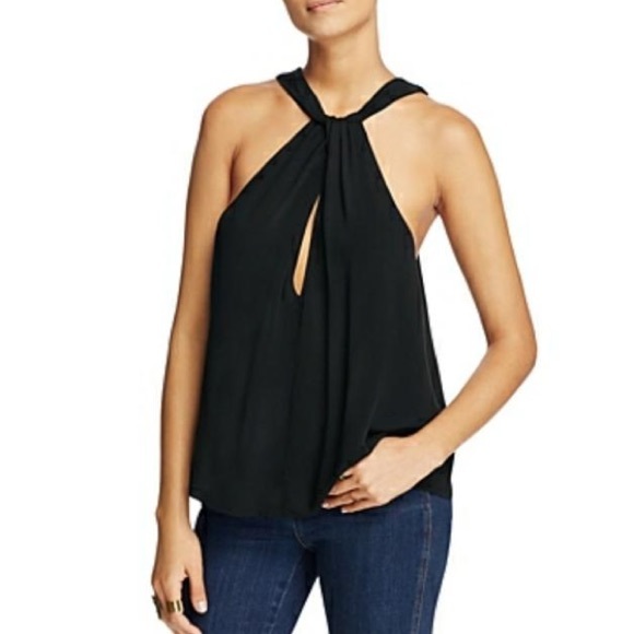 Free People Tops - Free People Black Keyhole Halter Top Size Small